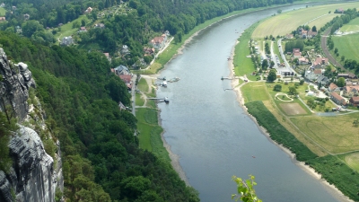 View of Elbe from Bastei Rocks