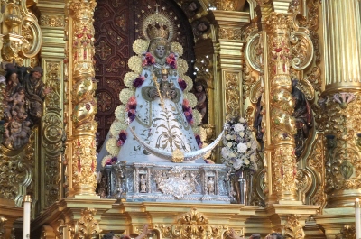 El Rocio madonna statue in the basilica