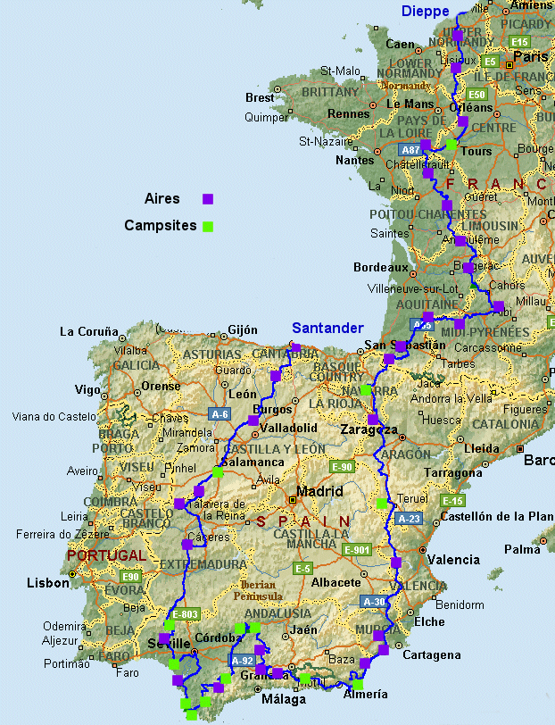 2014 tour route map