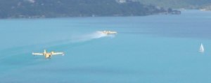 Firefighting seaplanes on Lac Ste Croix