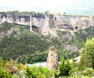 Waterfall into Gorge du Queyras
