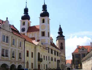Telc - church and tower