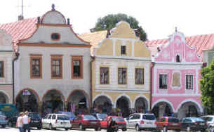 Telc - decorated buildings